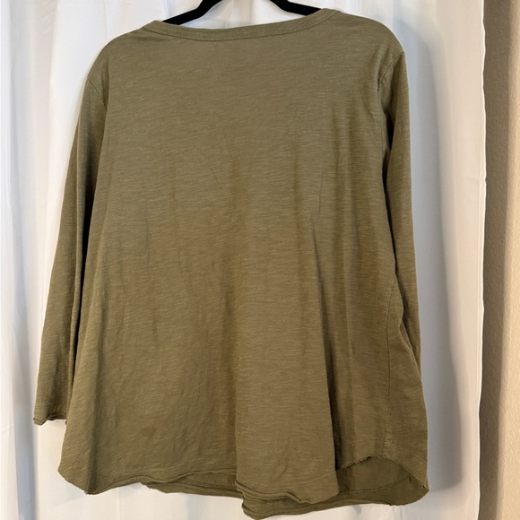 Anthropologie Akemi + Kin Embroidered Boho Henley Top XL - Picture 5 of 11